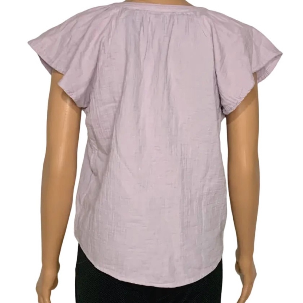 Universal Thread Short Sleeve Flutter Top Women's Lavender 100% Cotton size 1X - Picture 2 of 6